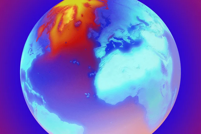 Erde am Limit, Plakat mit einer Erde in bunten Farben